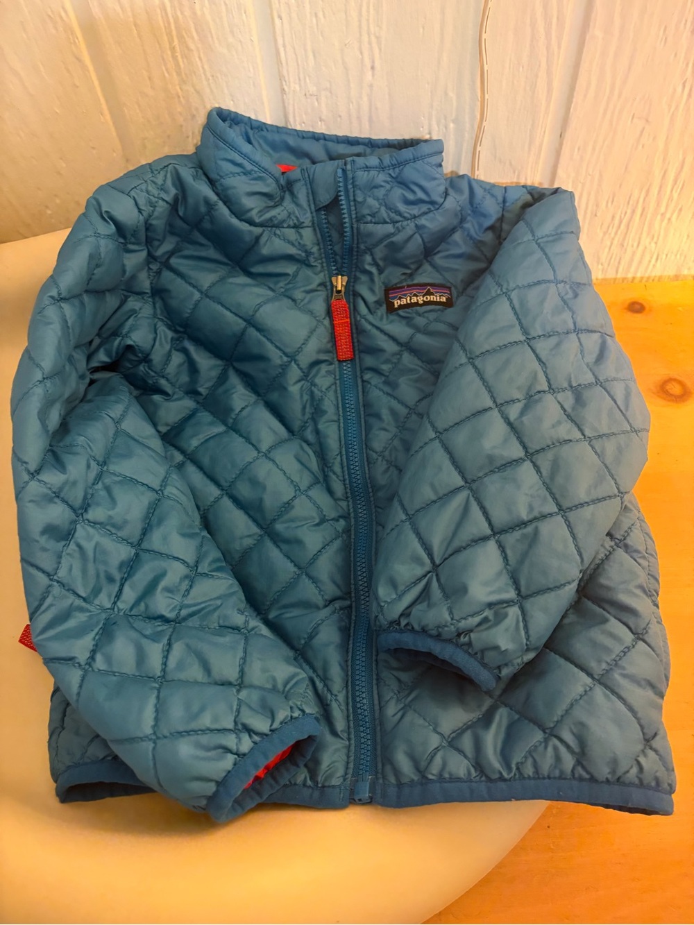 Patagonia Kids Blue Quilted Puffer Jacket